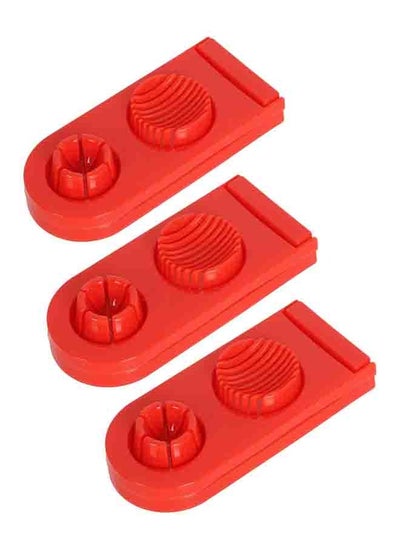 Buy Provenge Pack Of 3 Two-In-One All Egg Slicer Fancy Petal Cut Loose Flower Dual Function Vegetables Cutter Kitchen Gadgets for Home Cooking Tools Red in UAE