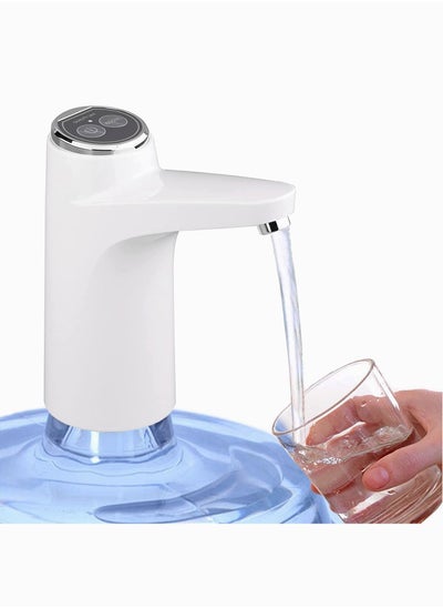 Buy Rechargeable Smart Water Pump Dispenser Water Bottle Pump 1200mAh 4W White in Saudi Arabia