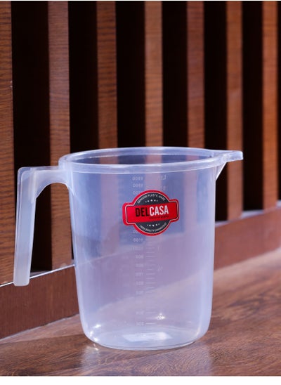 Buy Delcasa 2 L Transparent Plastic Mug- DC2846|Strong and Durable Multi-Purpose Mug| Unbreakable and Easy to Clean| Bathroom Tumbler | One Piece in UAE