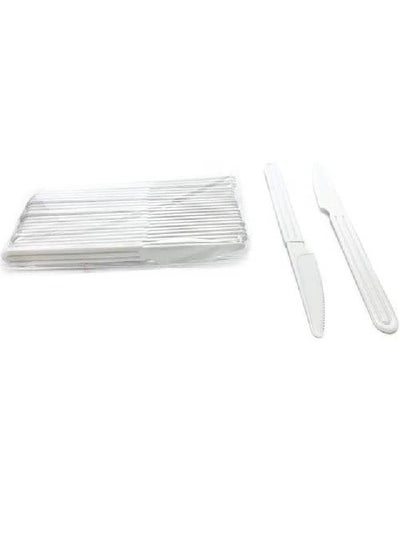 Buy White heavy plastic knife (100) in Egypt