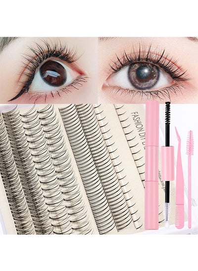 Buy 282Pcs Barbie DIY Single Cluster False Eyelashes Glue Set Natural Segmented Grafting Eyelash Extension Kit in UAE