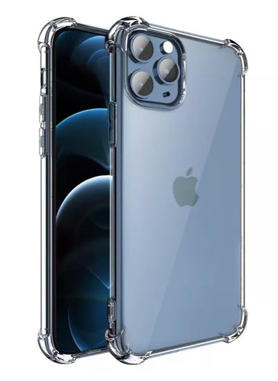 اشتري غطاء حماية مرن من TPU لهاتف iPhone 12 Pro Max - غطاء شفاف ناعم مع زوايا معززة مضادة للصدمات في الامارات