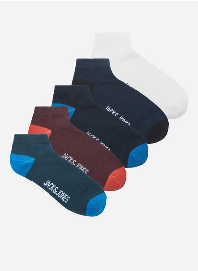 اشتري Pack of 5 - Contrast Heel Ankle Socks في السعودية