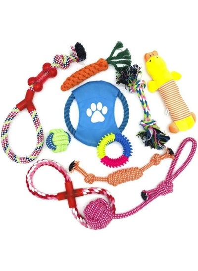 Buy Coodipet 10 Pack Dog Chew Toys | Puppy Toys Dog Toys for Boredom | Indestructible Dog Toys with Rope Toys, Squeaky Toy | Dog Toy, Dog Teething Toys for Small & Medium Dogs in UAE