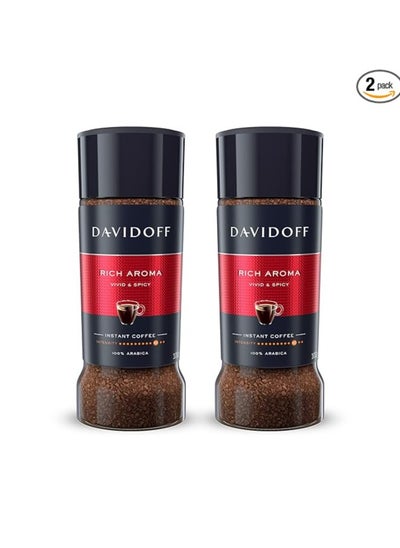 Buy Davidoff Rich Aroma Instant Coffee 100grams pack of 2 in UAE