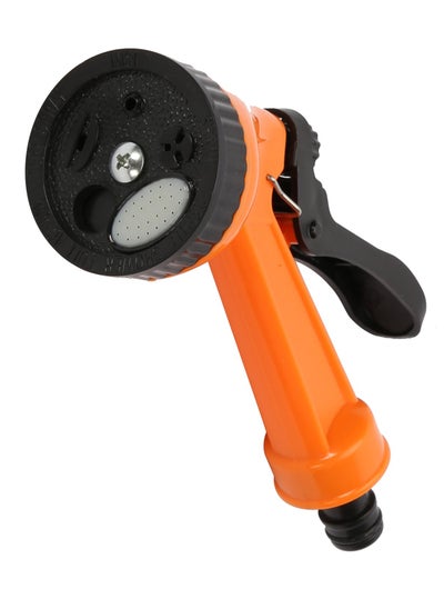 Buy Water Spray Gun 5 Functions Cleaning, For Car Washing, Garden Watering, Lawn, Patio, Offers Flow Controls, Variable Spray Patterns, Soft Grip and Flexibility for Various Tasks, Orange. in UAE