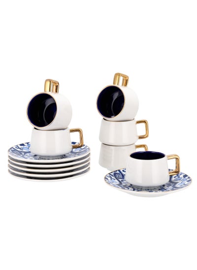 Buy Turkish Coffee Set 12Pc Porcelain in Saudi Arabia