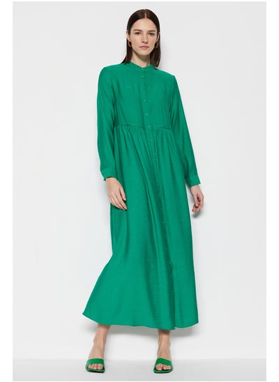 اشتري Green Judge Collar Woven Shirt Dress TCTSS23EB00081 في مصر