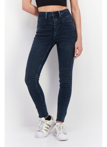 اشتري Women Super Skinny Fit Wash Stretchable Denim, Navy Blue في الامارات