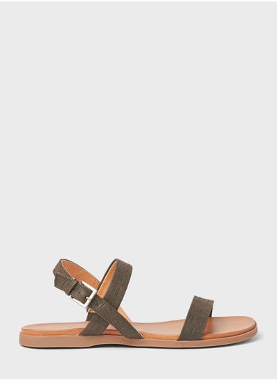 Buy Elillan Buckle Flat Sandals in Saudi Arabia