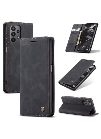 Buy CaseMe Samsung Galaxy A25 5G Case Wallet Case Book Folding Flip Folio Case with Magnetic Kickstand Card Slots Protective Cover - Black in Egypt