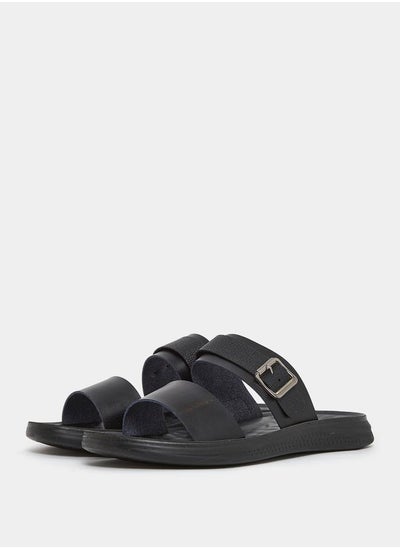 Buy Buckle Detail Double Strap Comfortable Sole Sandals in Saudi Arabia