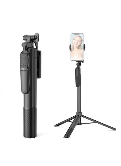 اشتري Andoer A65 Extendable Selfie Stick Tripod Stand Aluminum Alloy Max. 160cm Heigh with Remote Shutter Phone Tripod for Vlog Selfie Live Streaming في الامارات