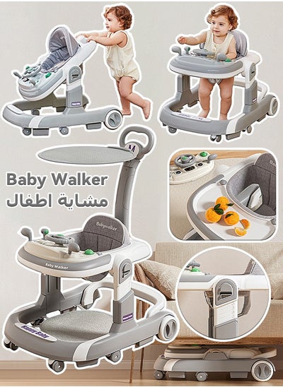 Buy Baby Walker - Feeding Table - With Toy, Sun Visor - Adjustable Height - Help Baby Walk - Baby Car in Saudi Arabia