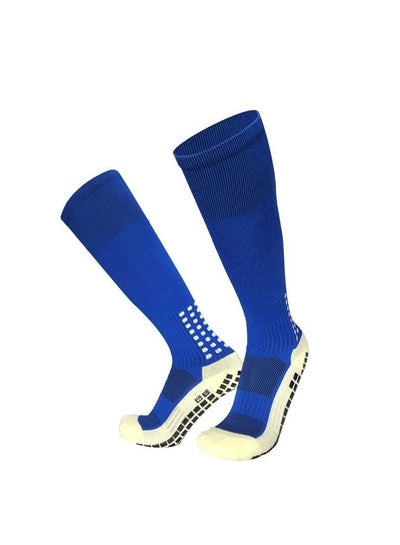 اشتري Men's Soccer Socks Anti Slip Knee Socks Non Slip Grip Pads for Football Basketball Sports Grip Socks 1 Pair في الامارات