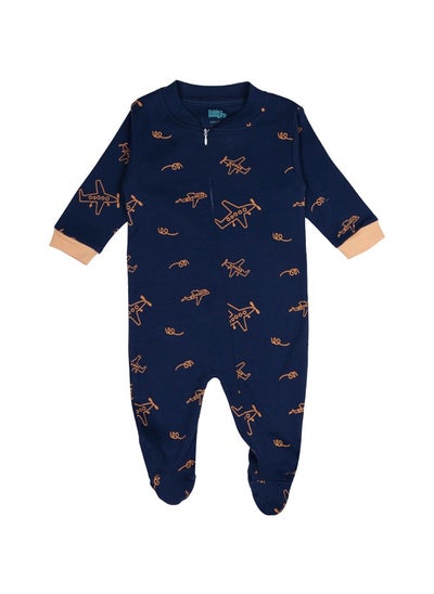 Buy BabiesBasic 100% cotton Printed Long Sleeves Jumpsuit/Romper/Sleepsuit with feet covering for babies in UAE