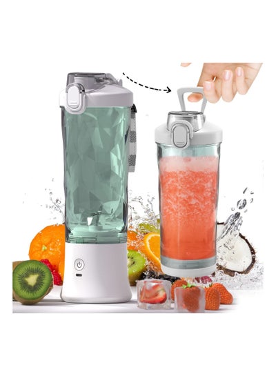 Buy Portable Personal Blender, for Shakes and Smoothies with 6 Blade 20 Oz Travel Cup USB Rechargeable for Kitchen, Home, Travel in Saudi Arabia