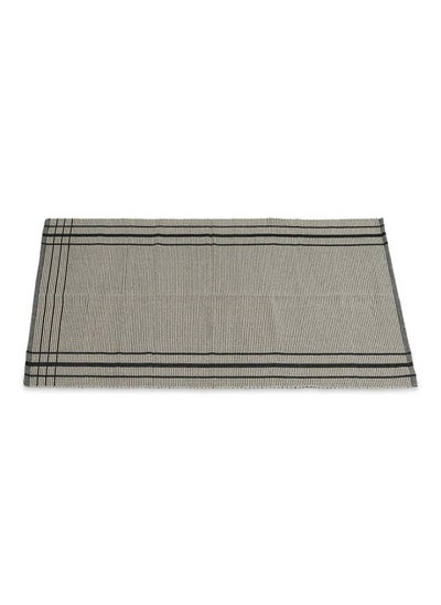 اشتري Fleur Ribbed Rug, Black And White - Large, 120X180 Cm في الامارات