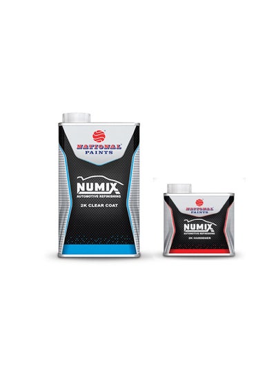 Buy Numix High Solid (HS) Fast Dry Clear Coat (1 Liter) + Hardener Specially Designed for Automotive by National Paints in UAE