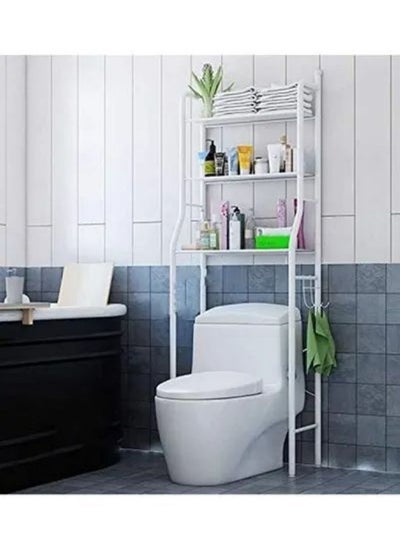 Buy 3-Tier Toilet Storage Rack white in UAE