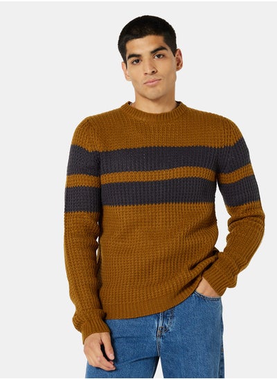 اشتري Stripe Knit Long Sleeve Sweater في الامارات