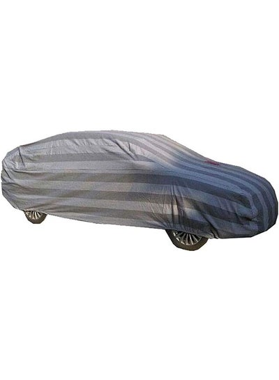 A treated striped cloth cover to protect the car from dirt and sun BMW ...