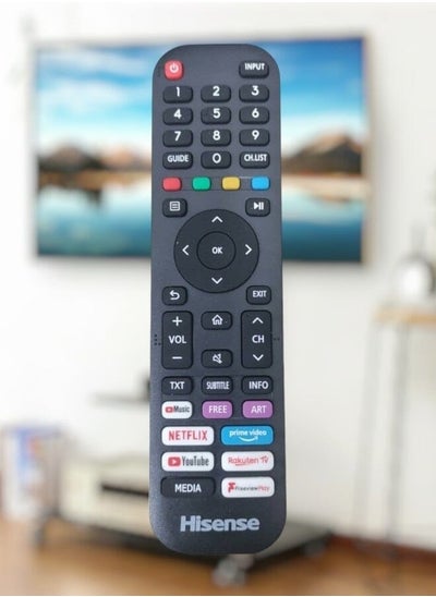 Buy New Replacement hisene , Universal Remote Control Compatible with Hisense-VIDAA-TV-Remote, New Upgraded Infrared Remote Control EN2G30H,with Netflix, Prime Video in UAE