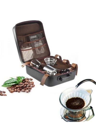 Buy V60 Coffee Drip Kit Drip Set 9 Pieces Specialty Coffee Set Professional Coffee Maker Tools Barista Drip Coffee Kit in Saudi Arabia
