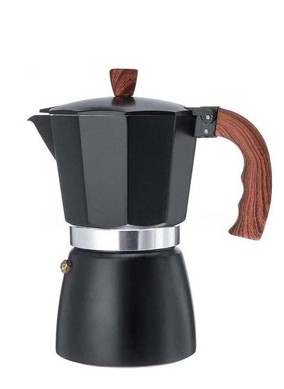 Buy Coffee Pot, Moka Pot Italian Coffee Maker,300ml Stovetop Espresso Maker for Gas or Electric Ceramic Stovetop Camping Manual Cuban Coffee Percolator for Cappuccino or Latte (Black) in Saudi Arabia