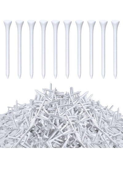 اشتري 200 Pcs Golf Tees Bulk Wood Tees 3-1/4 Inch Tall, White Golf Tees for Women Men Ladies Clubs Golf Ball Theme Party Accessories في الامارات