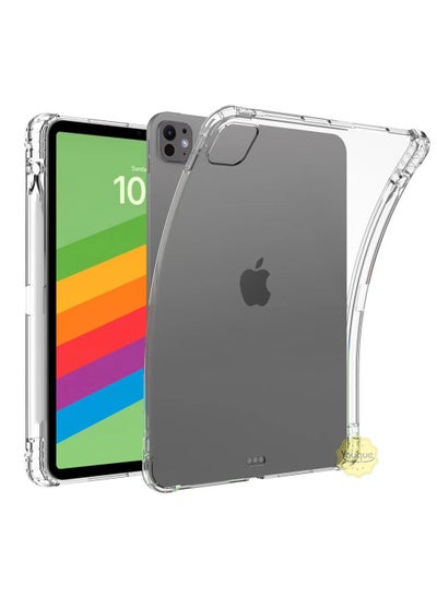 Buy iPad Pro 13 Inch Case (2024) Clear Case with Pencil Holder Shockproof, Transparent Back Cover in Saudi Arabia