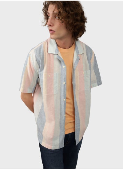 Buy Stripe Detailed Regular Fit Poolside Shirt in UAE