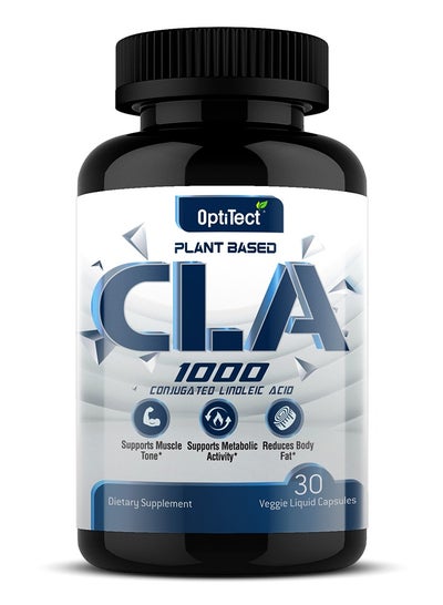 Buy OptiTect CLA 1000 Plant Based, Reduces Body Fat, Supports Metabolic Activity, 30 Vegan Liquid Capsules, 1000 mg in UAE