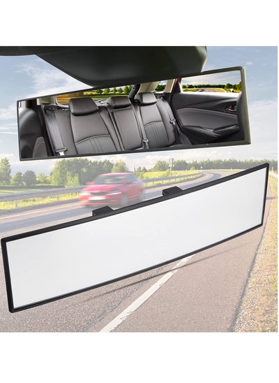 Buy Rear View Mirror, Universal 11.81 Inch Panoramic Convex Rearview Interior Clip-on Wide Angle Reduce Blind Spot Effectively for Car SUV Trucks in UAE