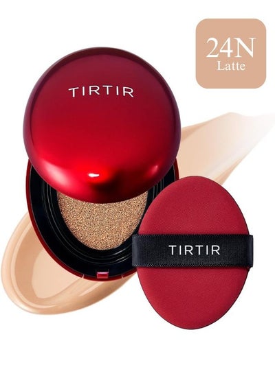 Buy TIRTIR Mask Fit Red Cushion Foundation 18g (24N Latte) - 72hrs Long Lasting Full Coverage Foundation Makeup in UAE