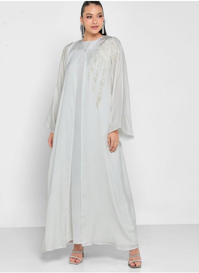 Buy Embellished Wide Sleeve Abaya in UAE