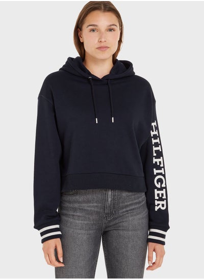 Buy Logo Sleeve Knitted Hoodie in Saudi Arabia