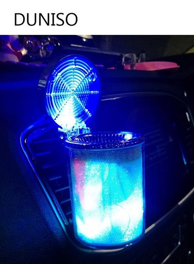 Buy LED Portable Car Truck Auto Office Ashtray Holder Cup in UAE
