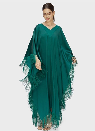 Buy Cape Sleeve Fringe Kaftan in UAE