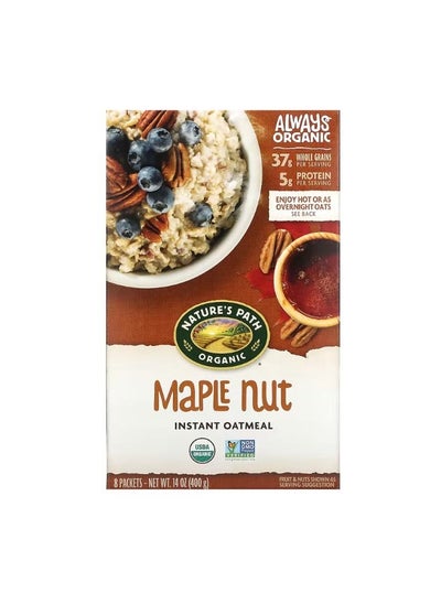 اشتري Organic Instant Oatmeal Maple Nut 8 Packets 14 oz 400 g في الامارات