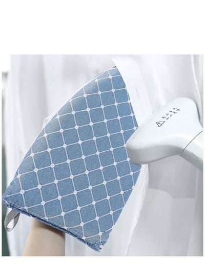 اشتري Garment Steamer Ironing Glove Waterproof Heat Resistant Anti Steam Mitt with Finger Loop Complete Care Protective Garment Steaming Mitt Accessories for Clothes (Blue) في السعودية