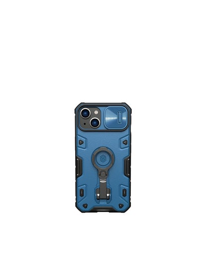 Buy Nillkin CamShield Armor Pro Case iPhone 14 Armor Case with Camera Cover Ring Stand Blue in Egypt