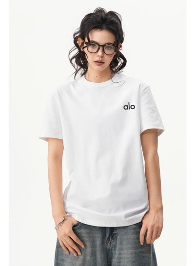 Alo Yoga unisex white oversized short sleeved T-shirt - Soft