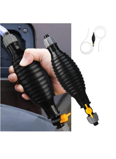 اشتري Siphon Hose for Gasoline, 2 Pack Gasoline Siphon Hose Pump, Multifunction Liquid Sucker Pump, for Gas Gasoline Petrol Diesel Oil Liquid Water Fish Tank Portable Syphon Pump (9.8+4.9 FT) في الامارات