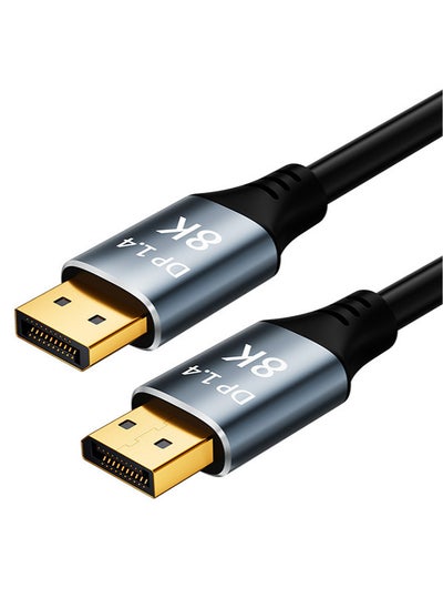 اشتري كابل DisplayPort 8K Ultra HD DisplayPort 1.4 ذكر إلى ذكر كابل نايلون SPCC Shell، يدعم دقة 7680x4320 8K@60 هرتز، 4K@144 هرتز، 2K@165 هرتز HDP HDCP لشاشة الألعاب في الامارات