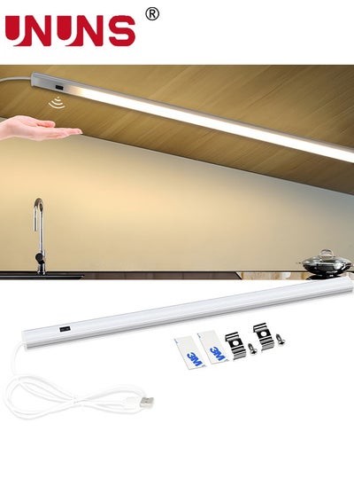 اشتري LED Under Cabinet Lighting,Under Desk Light Bar,Table Lamp Hand Wave Activated,40cm Warm White Lights Strip,Dimmable Under Counter Lights For Workbench Kitchen Closet Cupboard Shelf Cabinet في الامارات