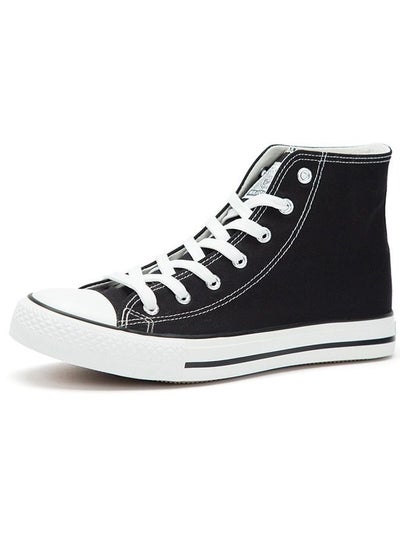 Buy Unisex High Top Canvas Sneakers Casual Lace up Canvas Shoes in Saudi Arabia