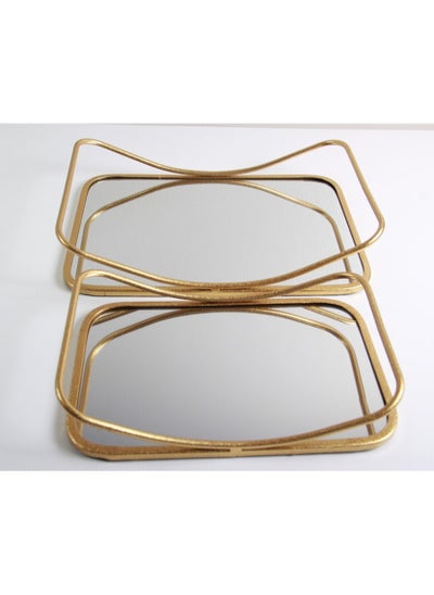 Buy A set of serving trays with a modern and elegant design, of 2 pieces in Saudi Arabia