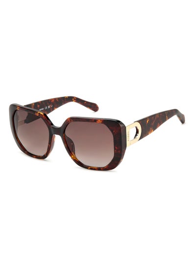 اشتري Women's Uv Protection Rectangular Shape Metal Sunglasses Fos 2136/S Brown 51 - Lens Size: 50.5 Mm - Hvn في الامارات