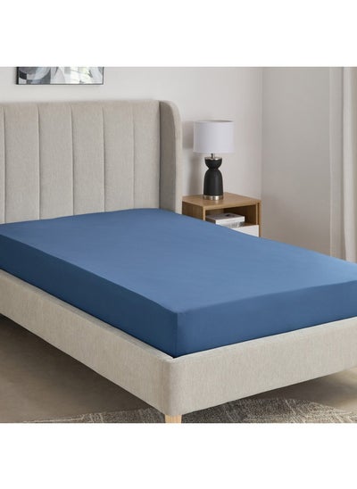 اشتري Essential Cotton Twin Fitted Sheet 120 x 200 x 36 cm في الامارات